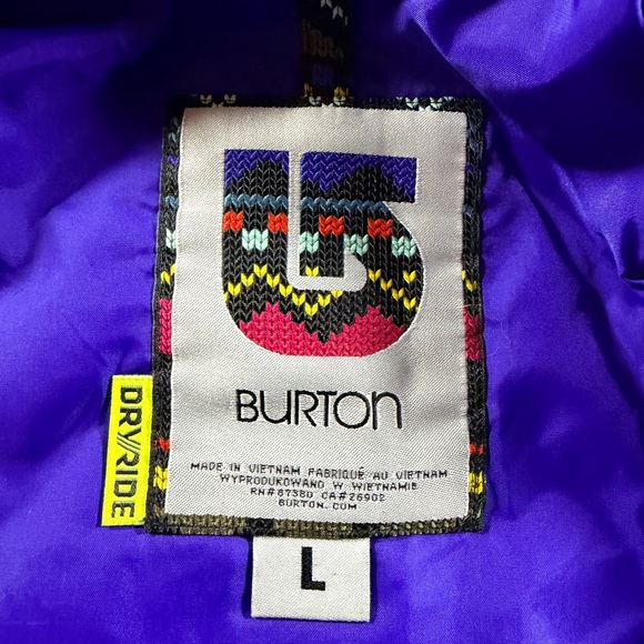 Burton Women’s DryRide Horizon Colorful Aztec Hooded Insulated Jacket - Picture 9 of 12